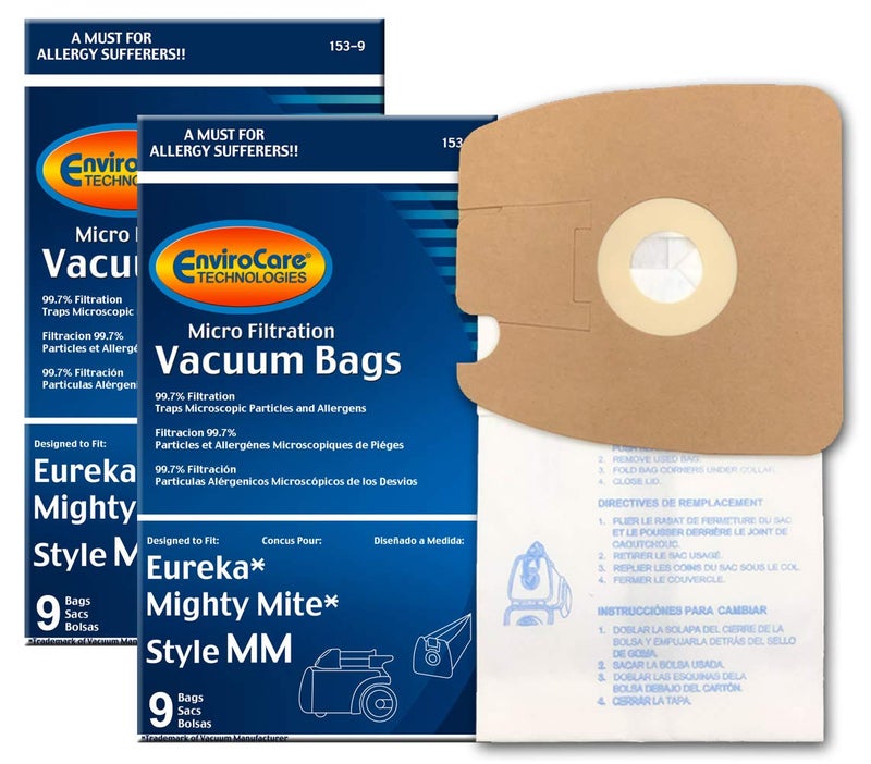 ENVIROCARE 18 Envirocare Style MM Vacuum Bags to fit Eureka, Replaces Part# 60295C (Mighty Mite Vacuums) - Image 1